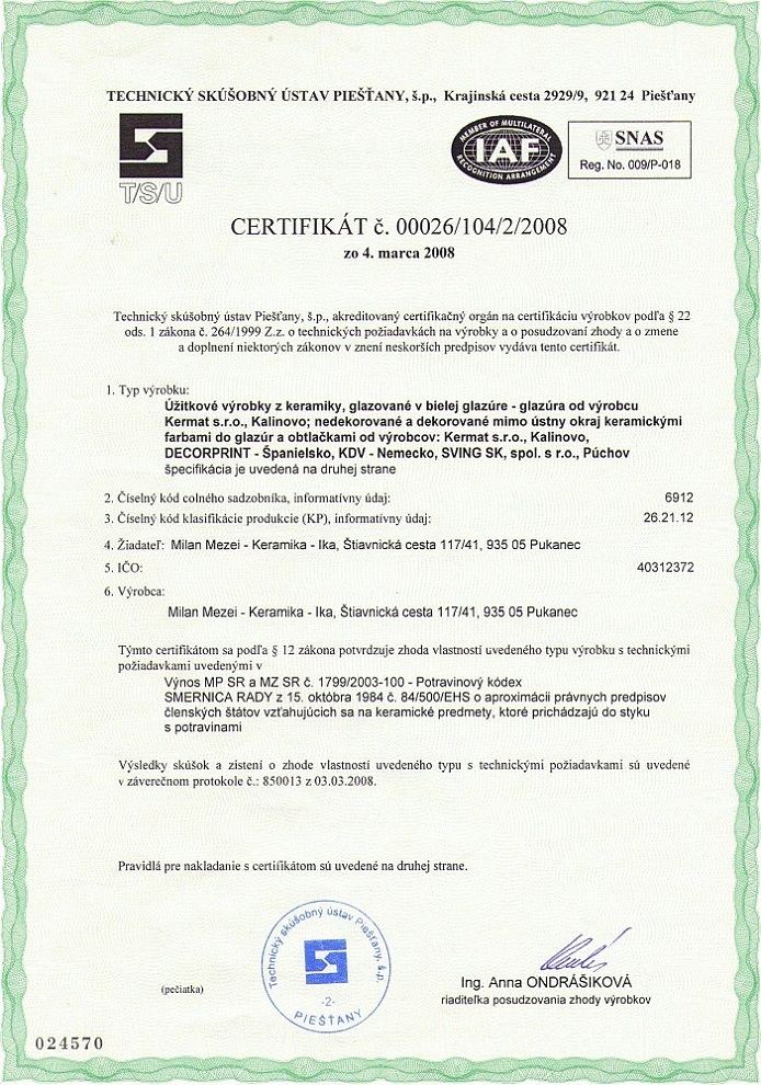 certifikát 1