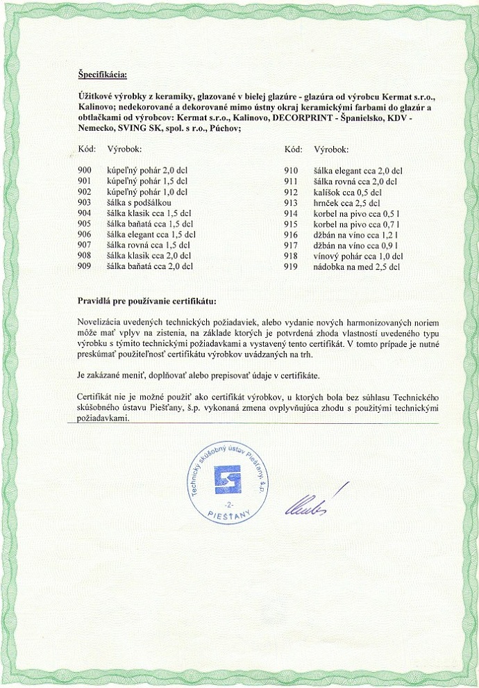 certifikát 2